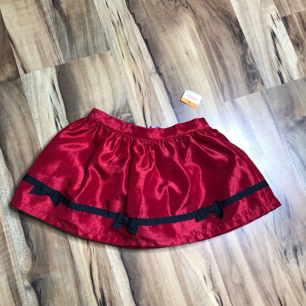 Gymboree Red / black bows skirt with diaper cover size 2T NWT